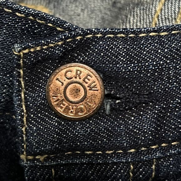 Vintage J. Crew HIPSLUNG Jeans Women's 32S Straight Leg Dark Wash 100% Cotton - Picture 6 of 17